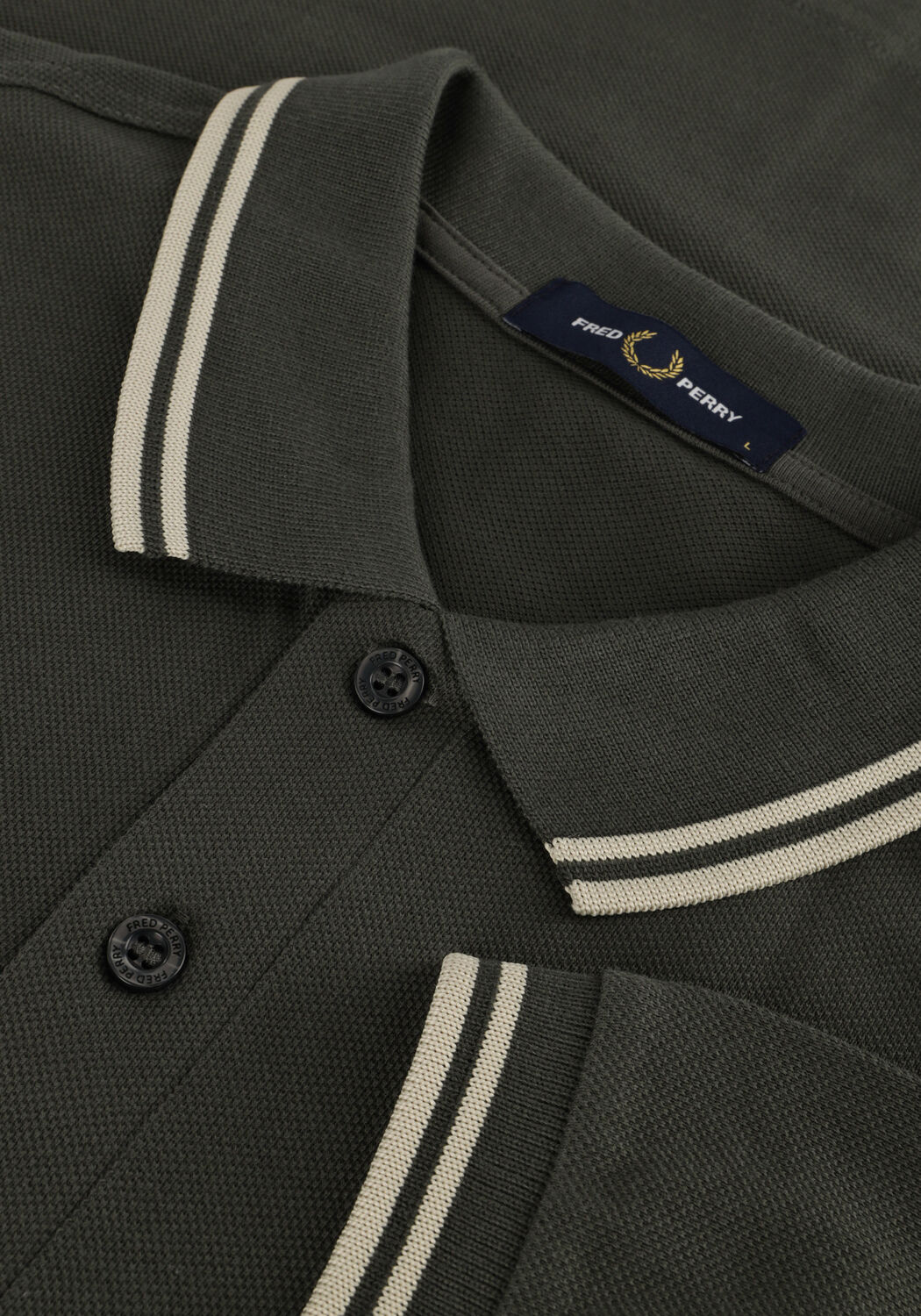 Groene FRED PERRY Polo THE TWIN TIPPED FRED PERRY SHIRT - large