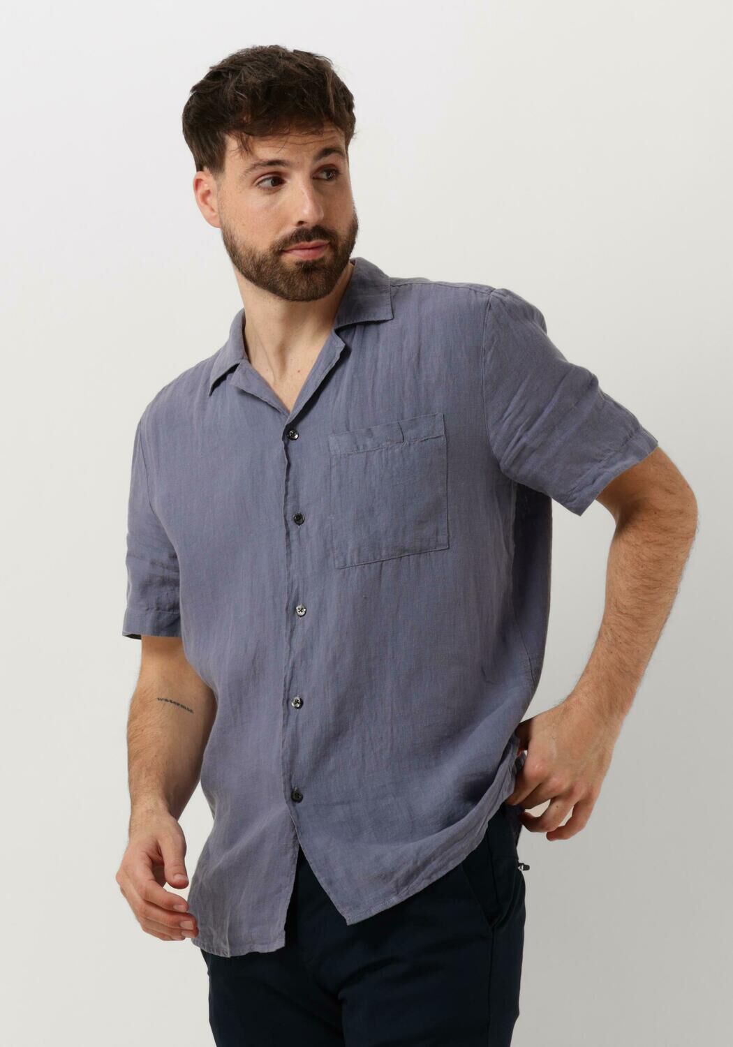 HUGO Straight fit vrijetijdsoverhemd van linnen model 'Ellino'