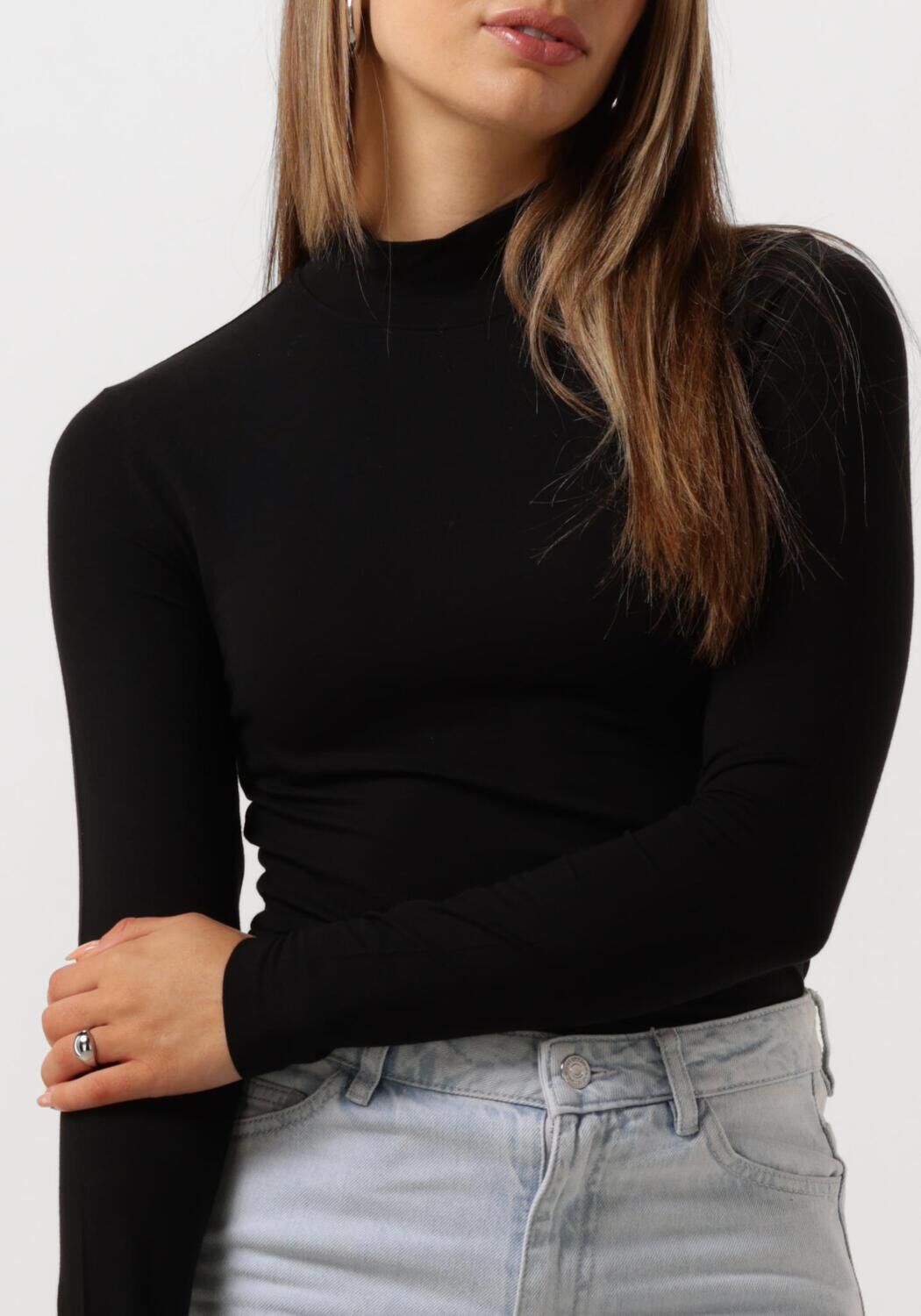 SELECTED FEMME Dames Truien & Vesten Slfmanja Ls High Neck Zwart