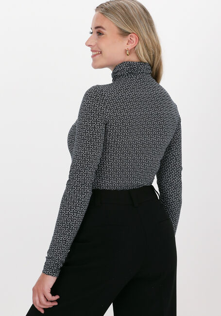 Zwarte GESTUZ Top SIRIN GZ PRINTED ROLLNECK - large