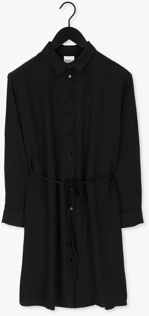 Zwarte SIMPLE Mini jurk WOVEN DRESS CHRISTINA CRINKLE - large