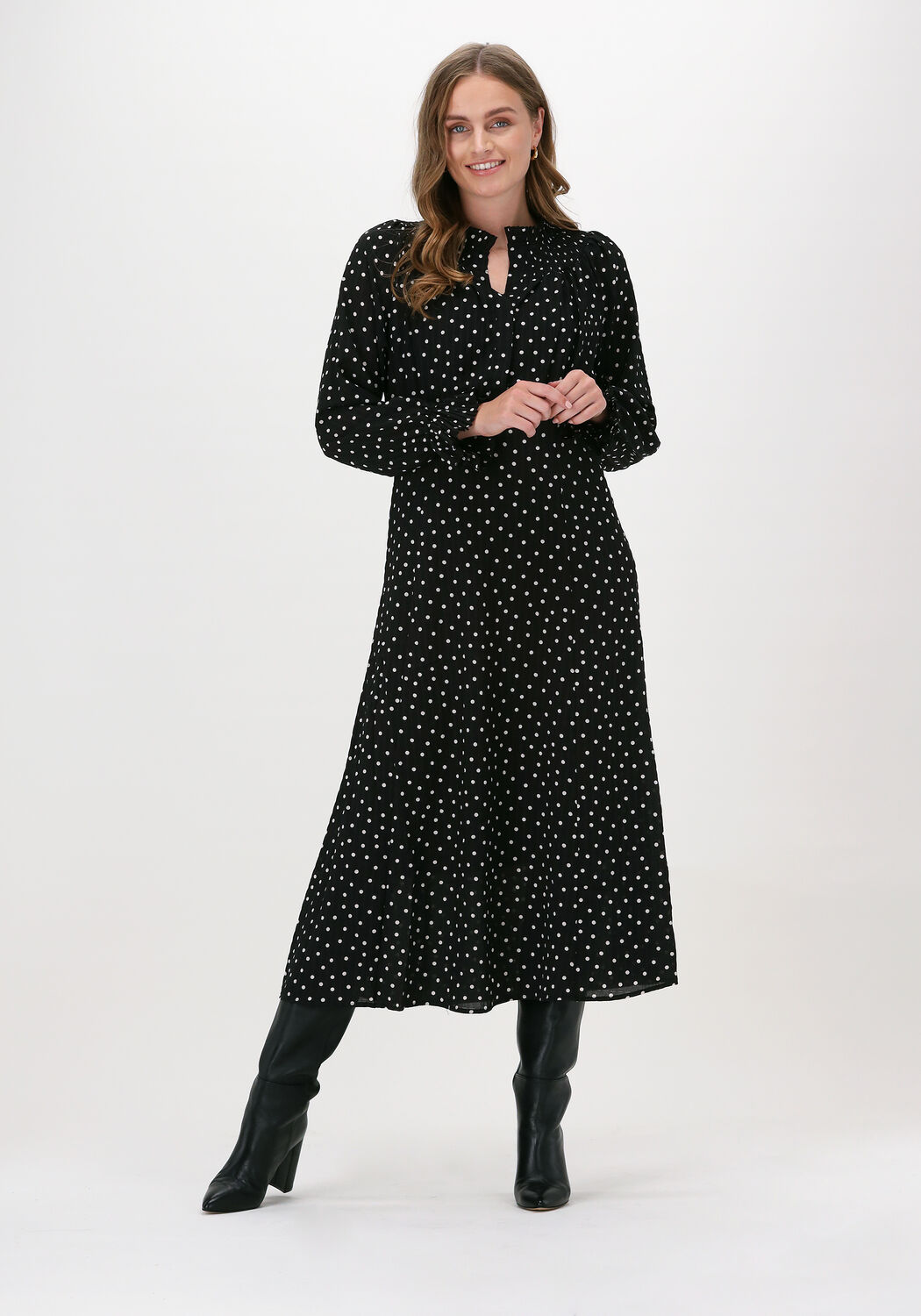 zwarte levete room midi jurk pam 1 dress