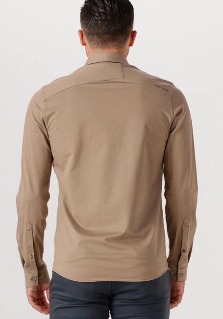 Beige CAST IRON Klassiek overhemd CF TECH TWILL JERSEY - large