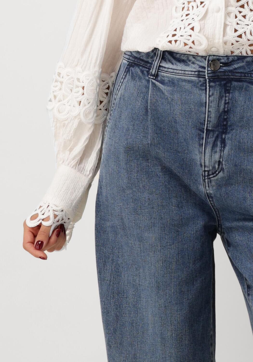 COPENHAGEN MUSE Dames Jeans Cmjean-wide Pants Donkerblauw