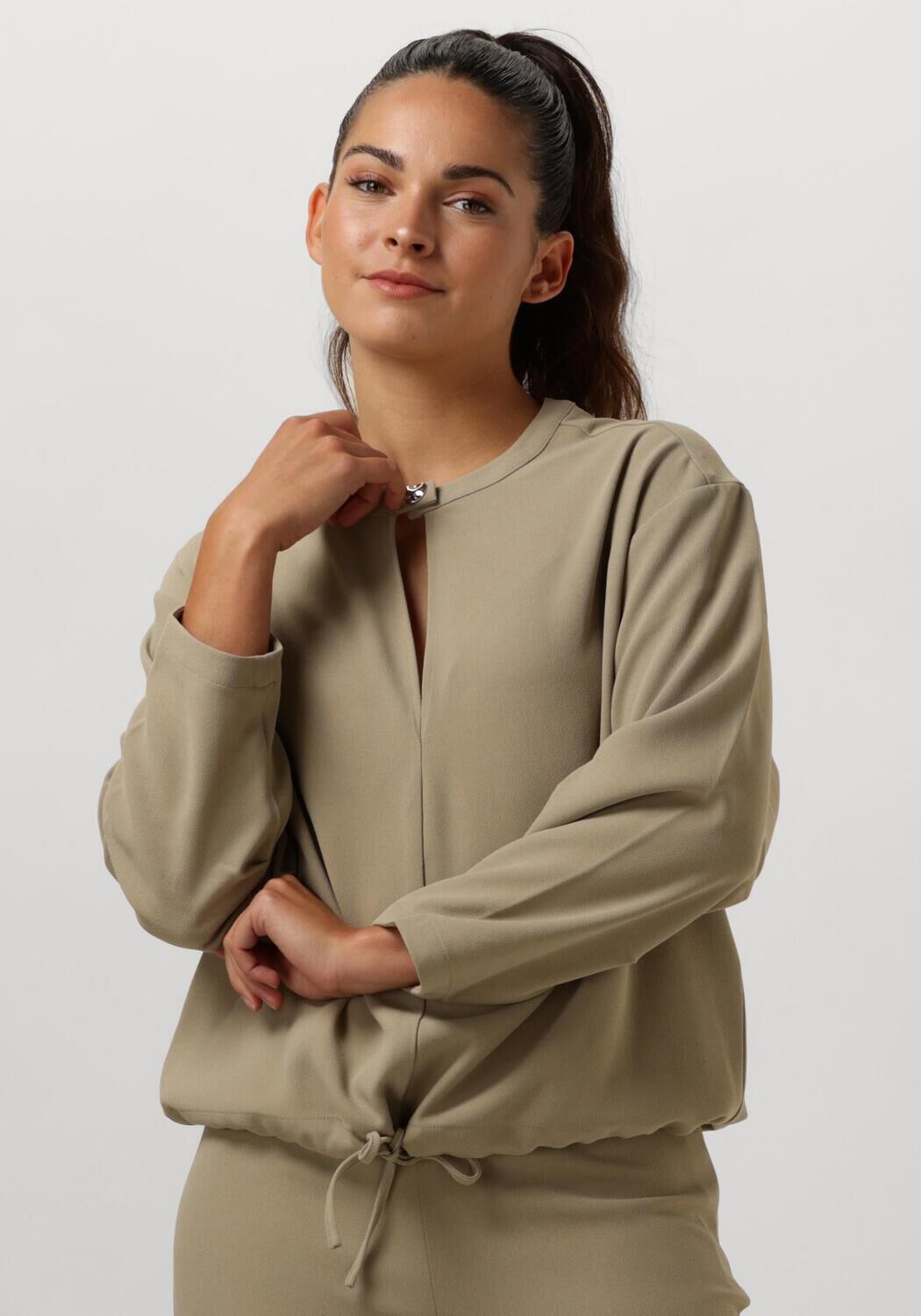 DANTE6 Dames Tops & T-shirts Thorn Drawstring Cord Top Groen