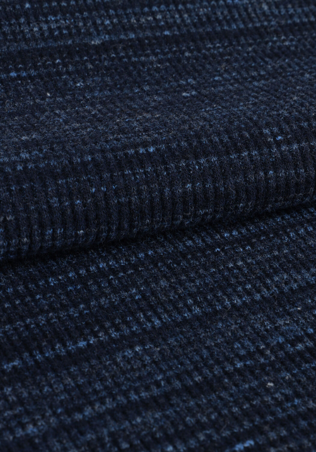 Donkerblauwe PME LEGEND Trui LONG SLEEVE GRANDAD WAFFLE JERSEY - large