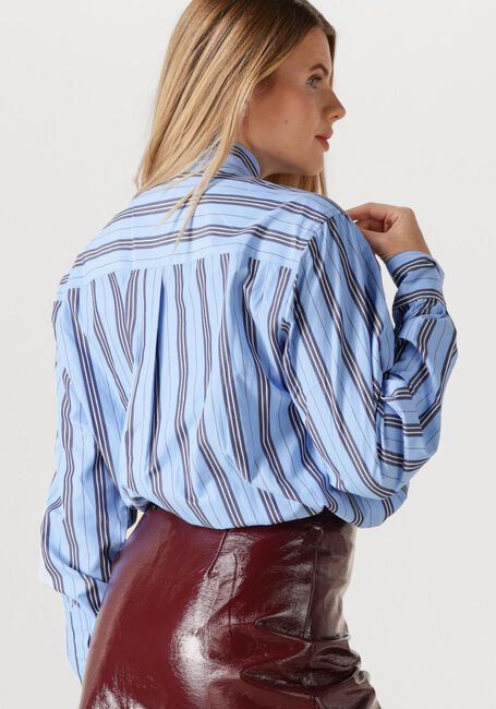 Blauwe HAUTE L'AMITIÉ Blouses BUTTON DOWN STRIPE SHIRT - large