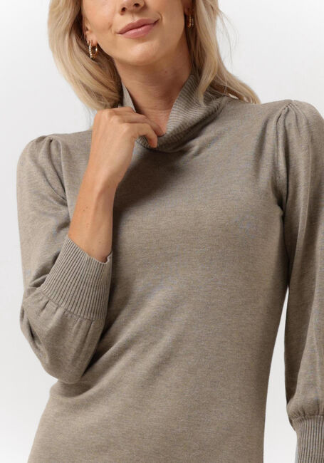 Bruine MINUS Mini jurk MERSIN HIGHNECK KNIT DRESS - large