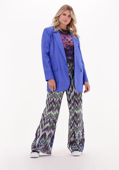 Grijze ALIX THE LABEL T-shirt LADIES KNITTED PALMTREE T-SHIRT - large