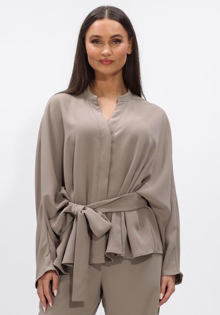 Taupe NEO NOIR Blouses ELLERY CREPE BLOUSE - large