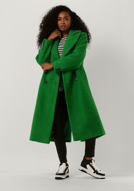 Groene Y.A.S. Mantel YASINFERNO LONG WOOL MIX COAT - large