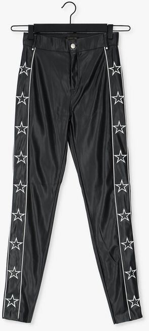 Zwarte COLOURFUL REBEL Pantalon CHLOE FAKE LEATHER STAR PANTS - large