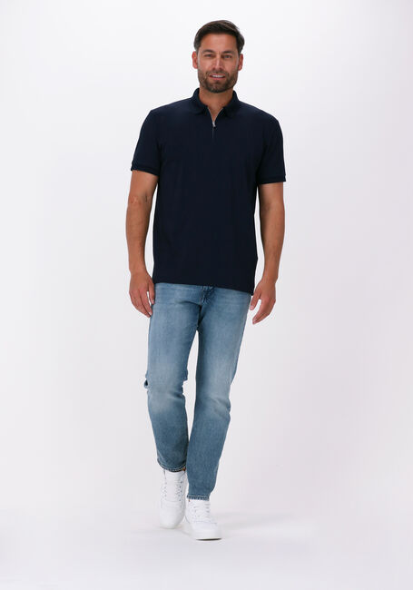 Donkerblauwe SELECTED MEN Polo SLHFAVE ZIP SS POLO B - large