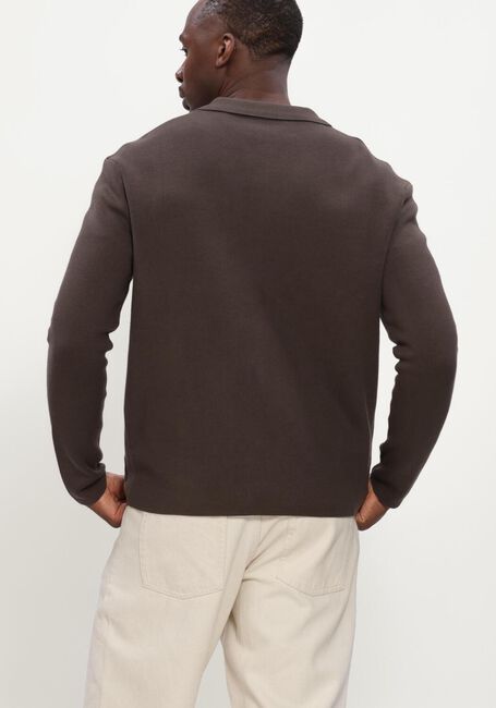 Bruine SELECTED MEN Vest SLMMIKE LIGHT POLO CARDIGAN - large