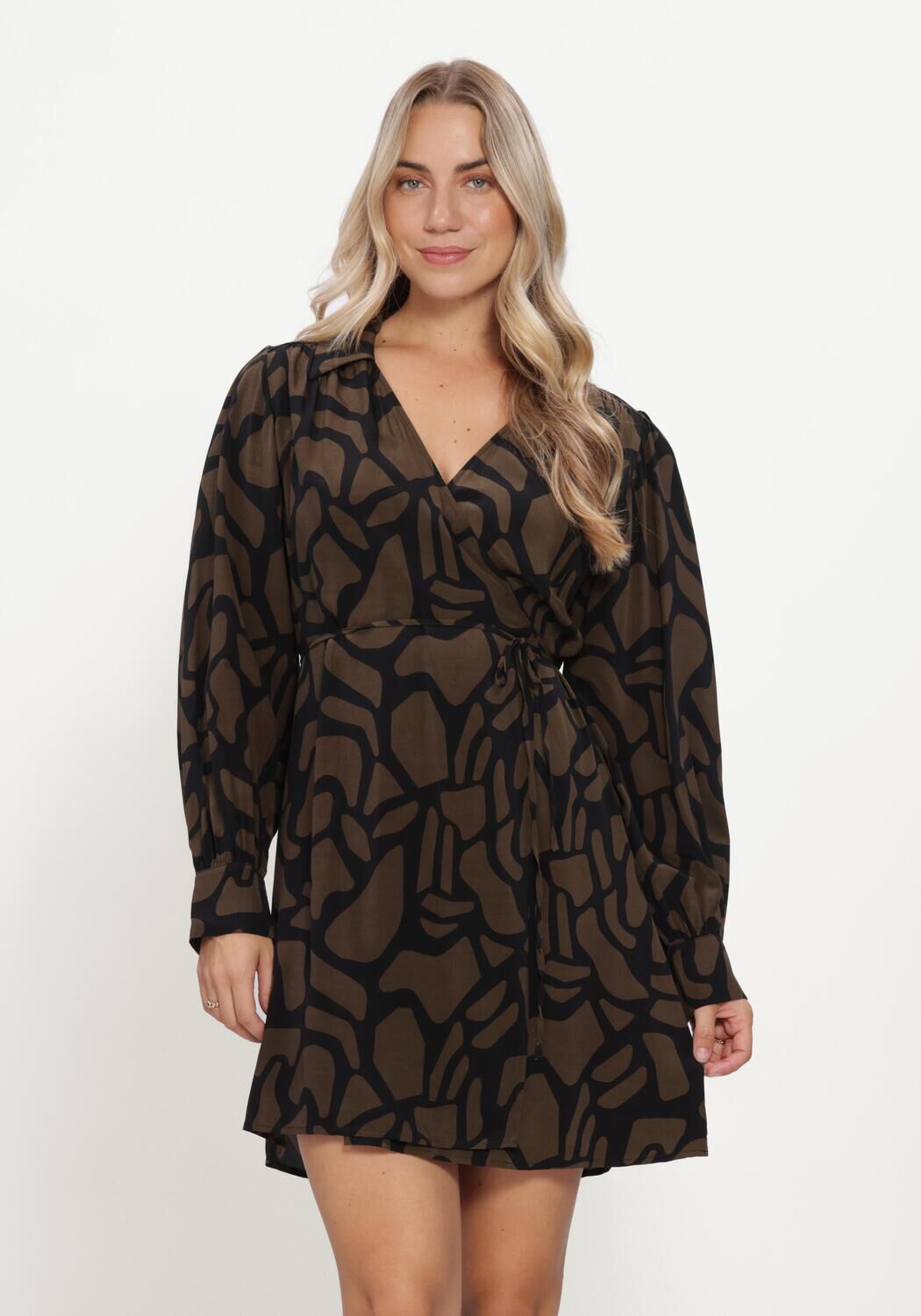 Bruine GRACE & MILA Mini jurk SHORT DRESS - large