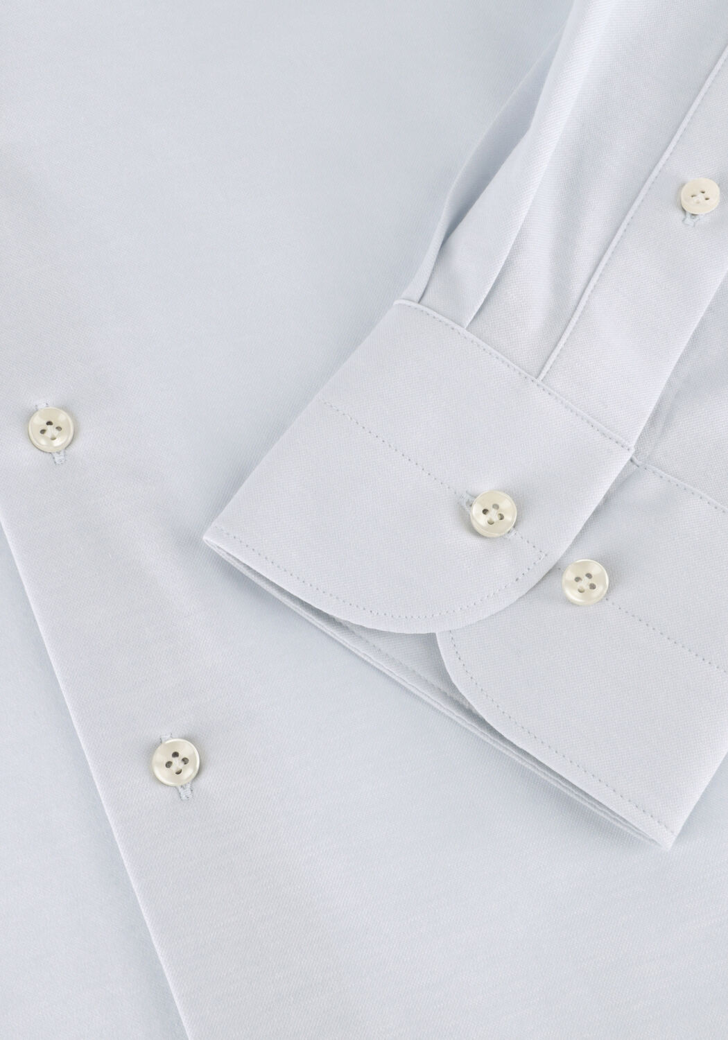 Lichtblauwe PROFUOMO Klassiek overhemd SHIRT X-CUTAWAY JAPANESE KNITTED - large