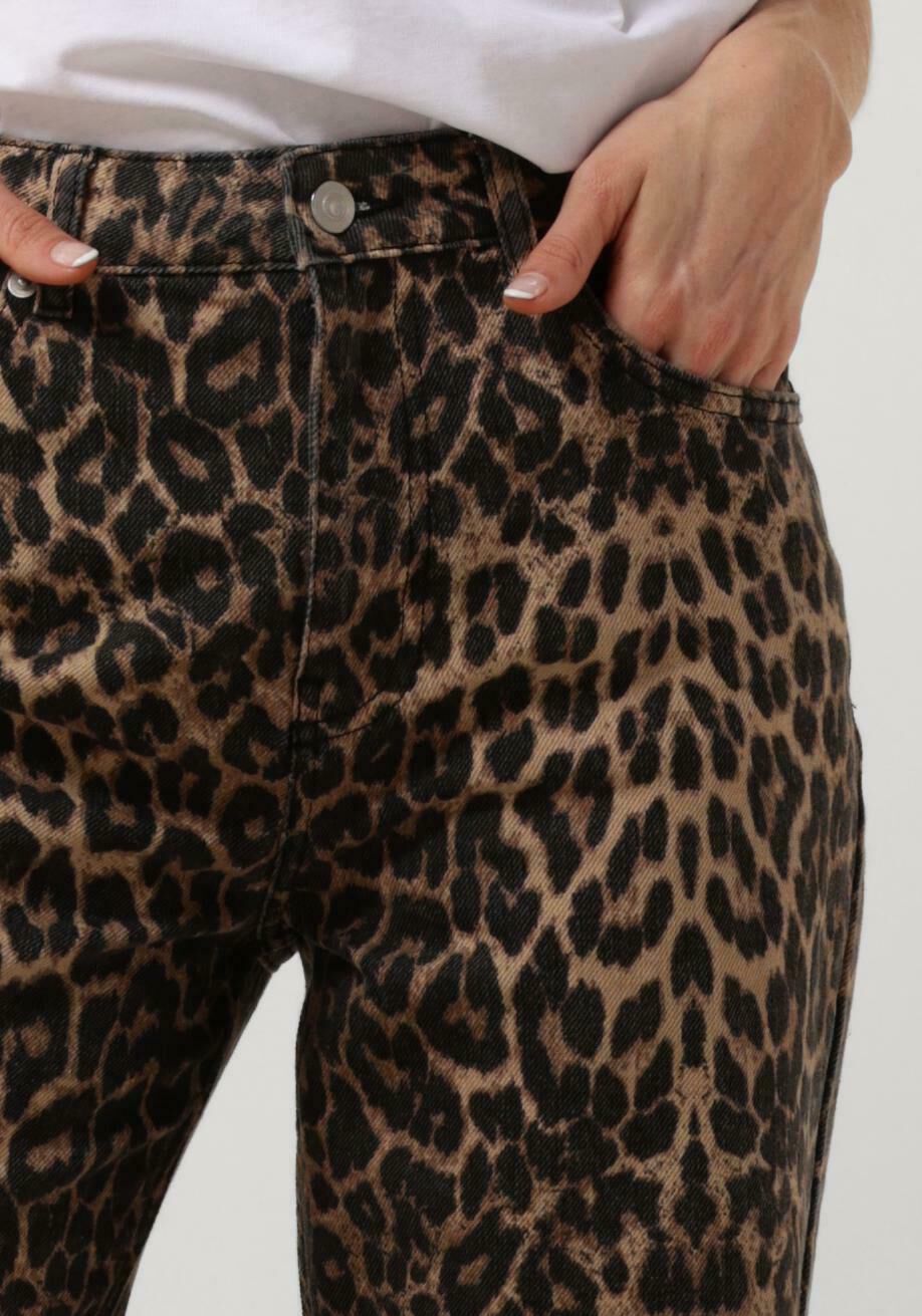 NEO NOIR Dames Broeken Simona Leopard Pants Bruin