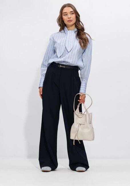 Blauwe DANTE6 Blouses ANUBI STRIPE SHIRT - large