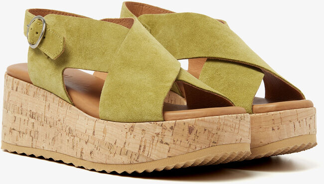 Groene VIA VAI Platte sandalen SISSEL RAISE - large