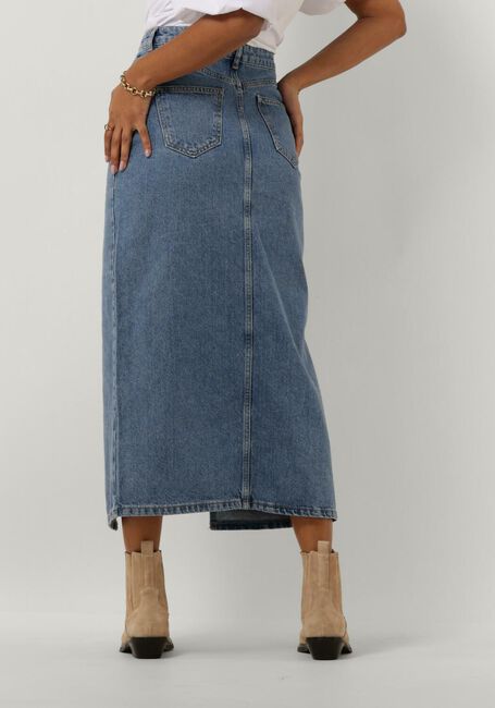 Blauwe NOTRE-V Midirok DENIM MAXI SKIRT - large