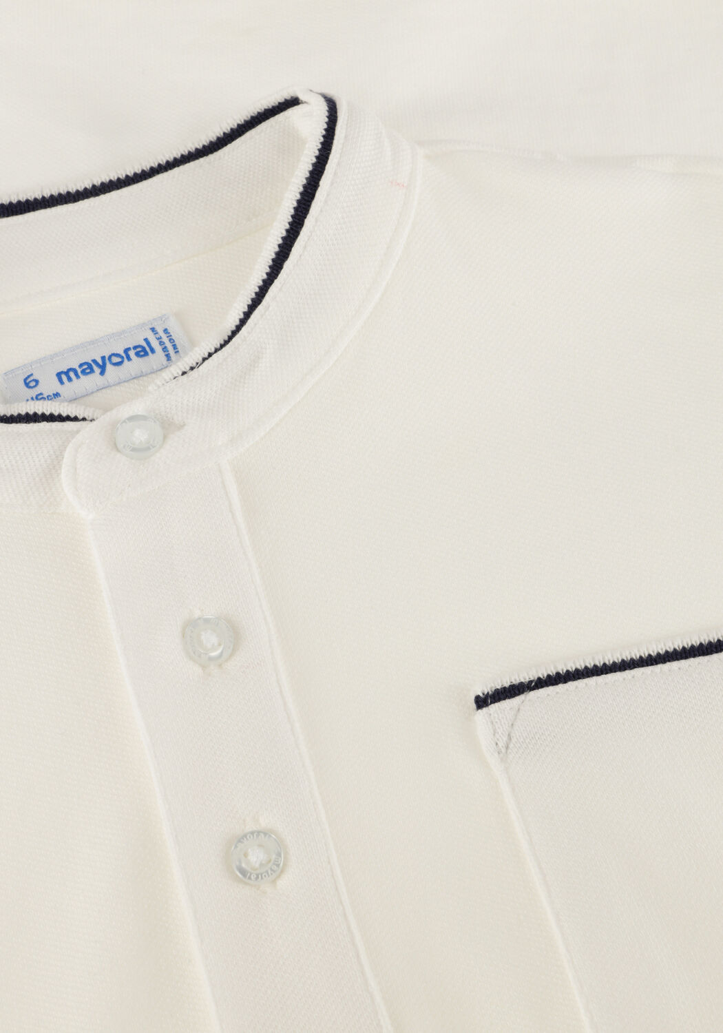MAYORAL Jongens Polo's & T-shirts Mao Neck Wit