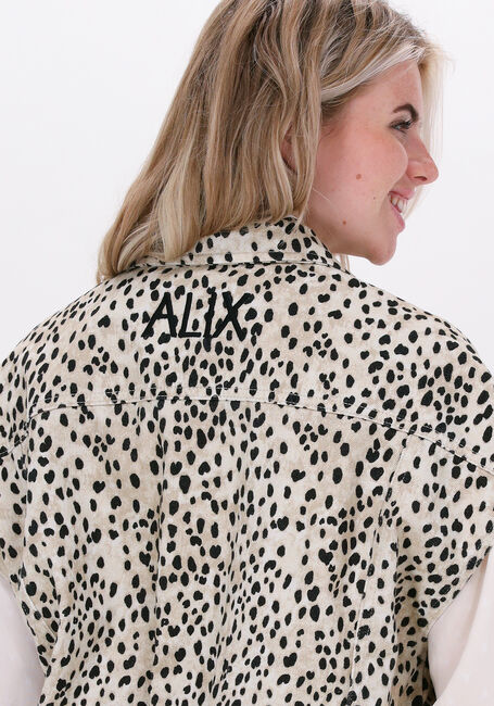 Bruine ALIX THE LABEL Gilet WOVEN ANIMAL WAISTCOAT - large