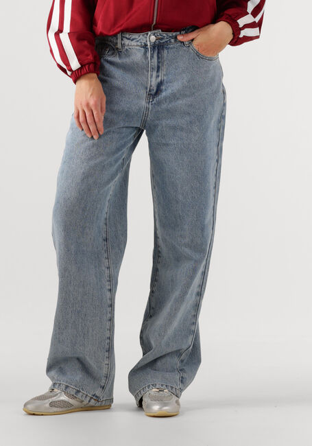 Lichtblauwe ALIX THE LABEL Wide jeans LADIES WOVEN DENIM PANTS - large