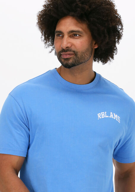 Blauwe COLOURFUL REBEL Polo RBL AMS SMALL CHEST WASHED TEE - large