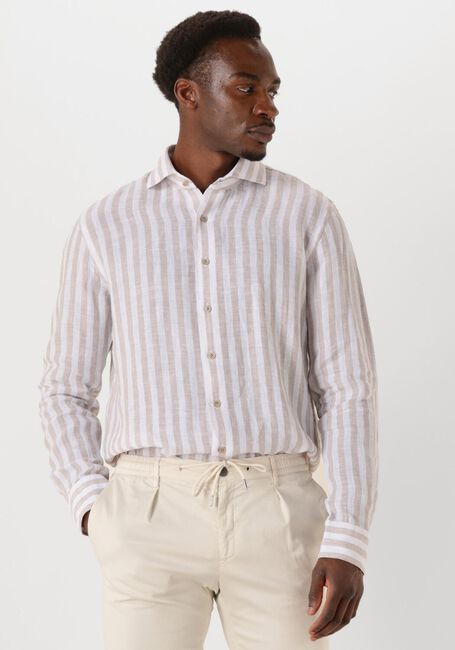 Witte PROFUOMO Klassiek overhemd SHIRT X-CUTAWAY LINEN - large