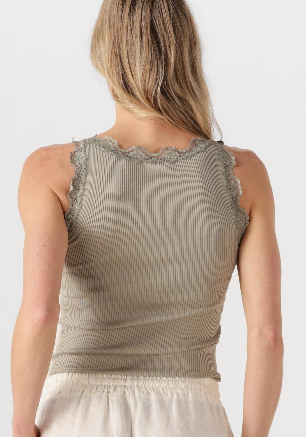 ROSEMUNDE Dames Tops & T-shirts Babette Silk Top W Lace Groen