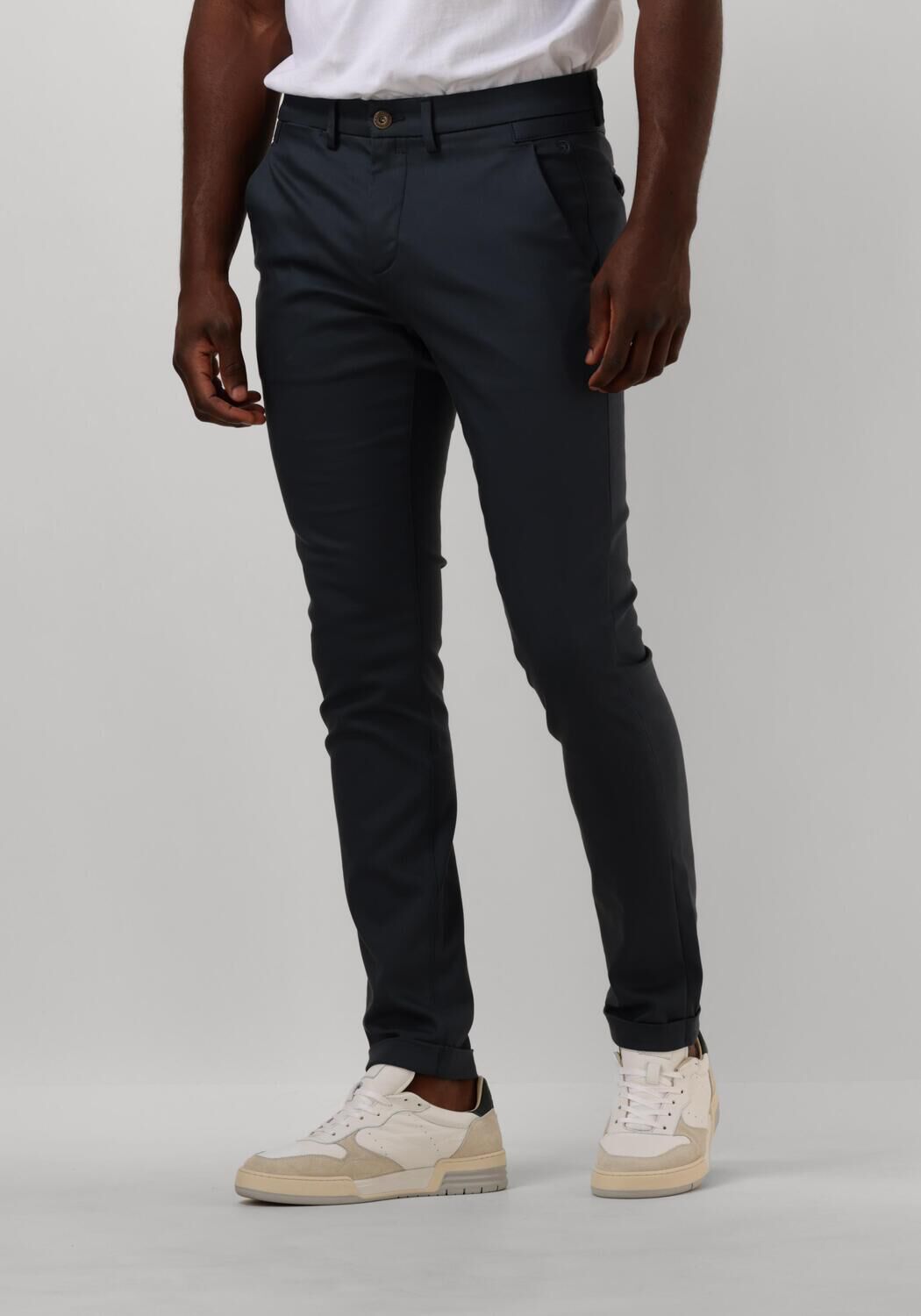 CAST IRON Heren Broeken Riser Chino Stretch Blauw