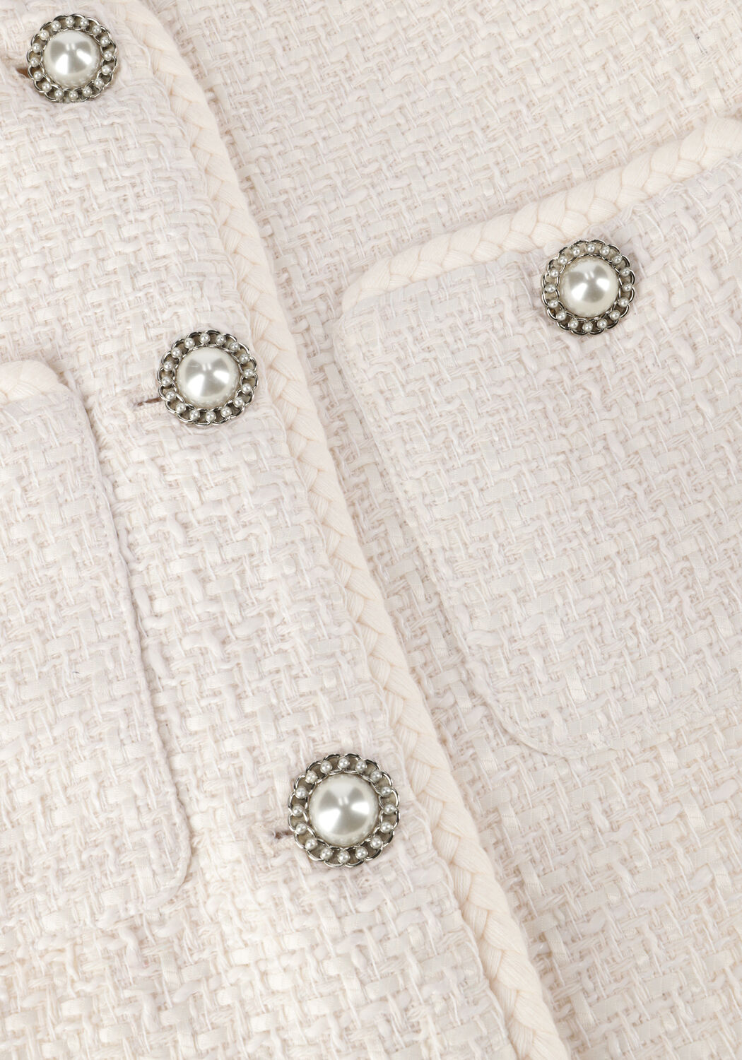 Ecru NEO NOIR Vest LEENA BOUCLE JACKET - large