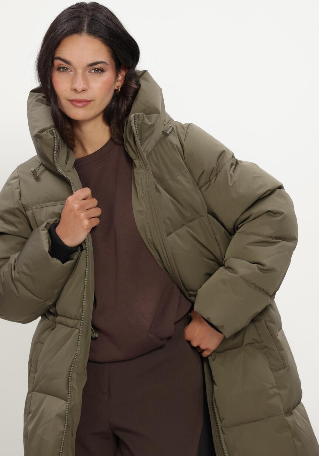 Khaki MSCH COPENHAGEN Gewatteerde jas MSCHZALA PAVINARIA JACKET - large