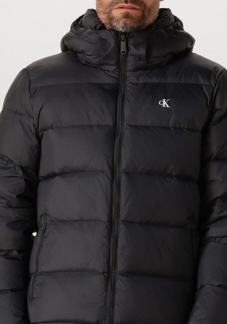 Zwarte CALVIN KLEIN Gewatteerde jas LS NYLON ZIP OFF HOOD DOWN PURRFER - large