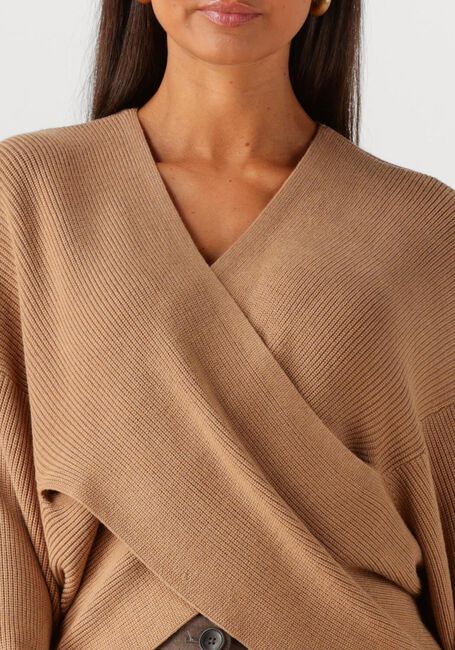 Camel MSCH COPENHAGEN Trui MSCHZINELLE RACHELLE WRAP PULLOVER - large
