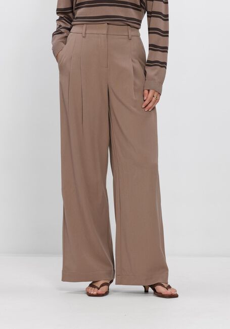 Lichtgrijze MSCH COPENHAGEN Wijde broek MSCHHENRIKA HW PANTS - large