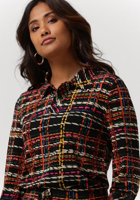 Zwarte VANILIA Blouses COLOURED CHECK POLO - large
