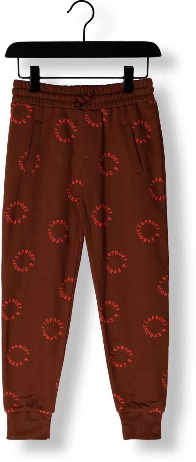 Sproet & Sprout Jongens Broeken Sweatpants Sproet Print Bruin