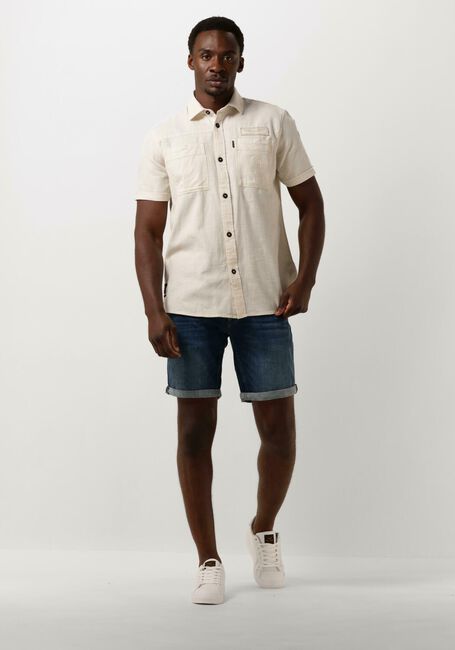 Beige PME LEGEND Casual overhemd SHORT SLEEVE SHIRT CTN SLUB - large