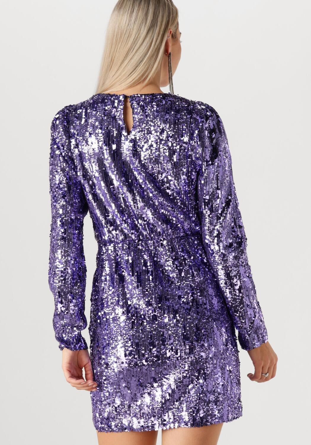 SELECTED FEMME Dames Jurken Slfari-colyn Ls Short Sequins Paars