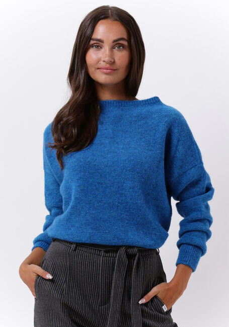 Blauwe PENN & INK Trui PULLOVER SPLITT - large