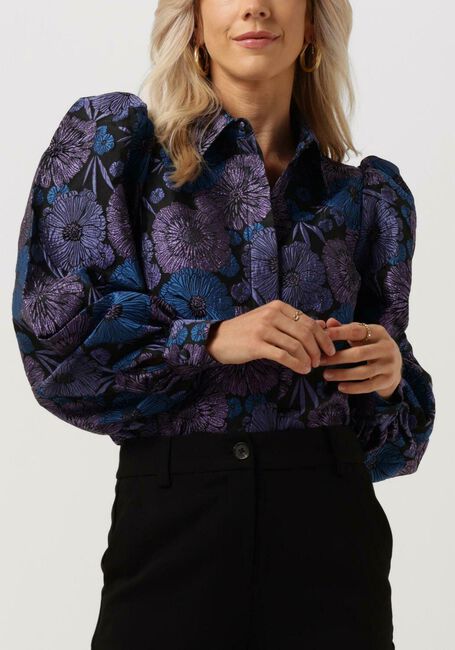 Paarse SELECTED FEMME Blouses ELANI LS CROPPED SHIRT JACKET - large