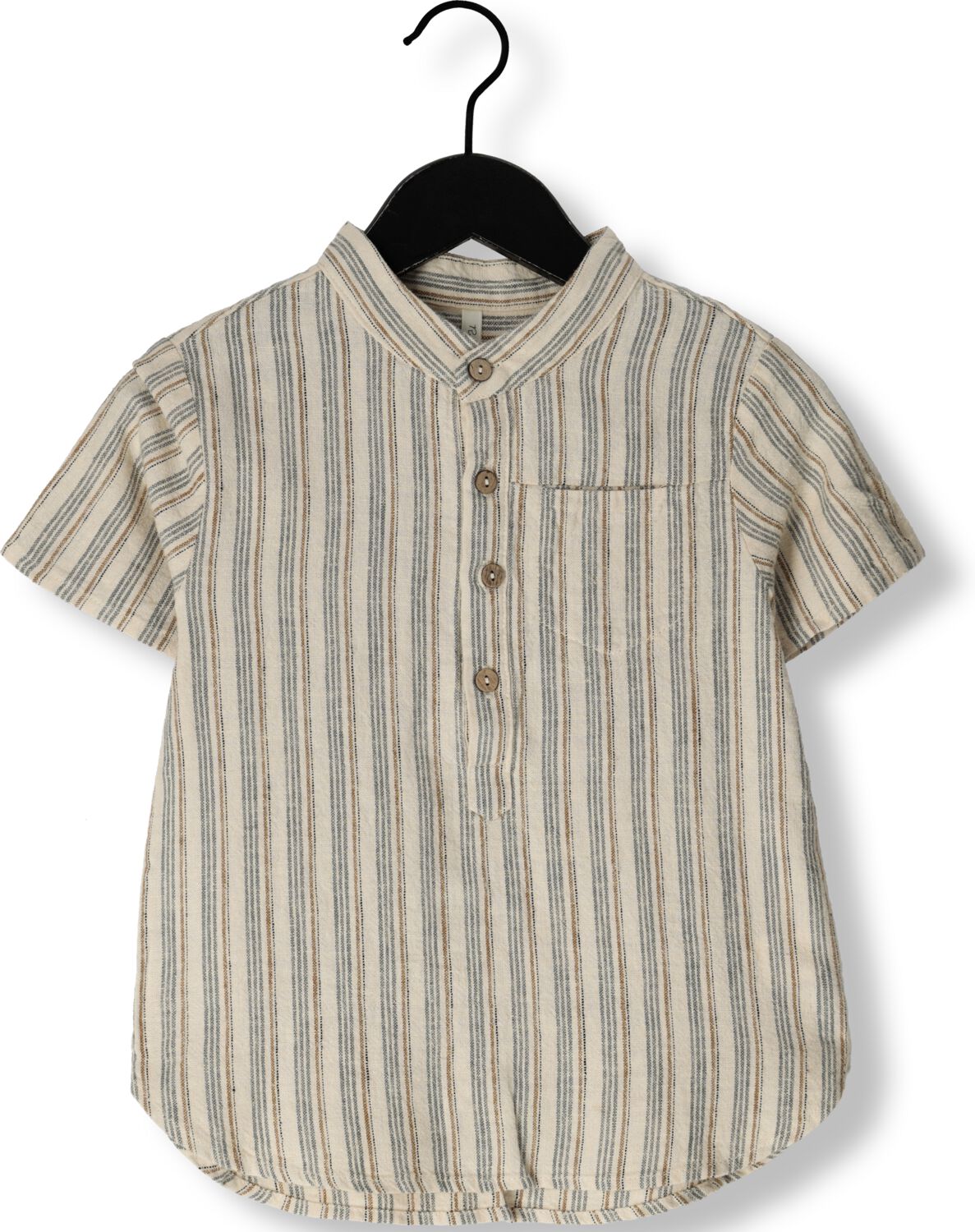 RYLEE + CRU Jongens Overhemden Short Sleeve Mason Shirt Nautical Stripe Beige