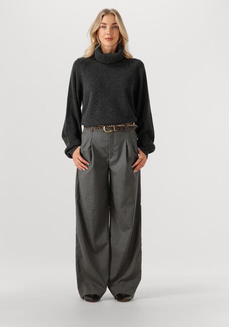 Donkergrijze GESTUZ Coltrui MANZIGZ WOOL ROLLNECK - large