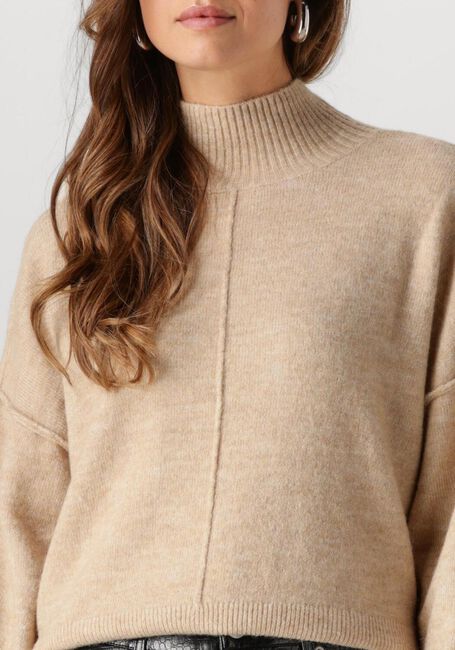 Beige Y.A.S. Trui YASBALIS LS HIGH NECK KNIT - large