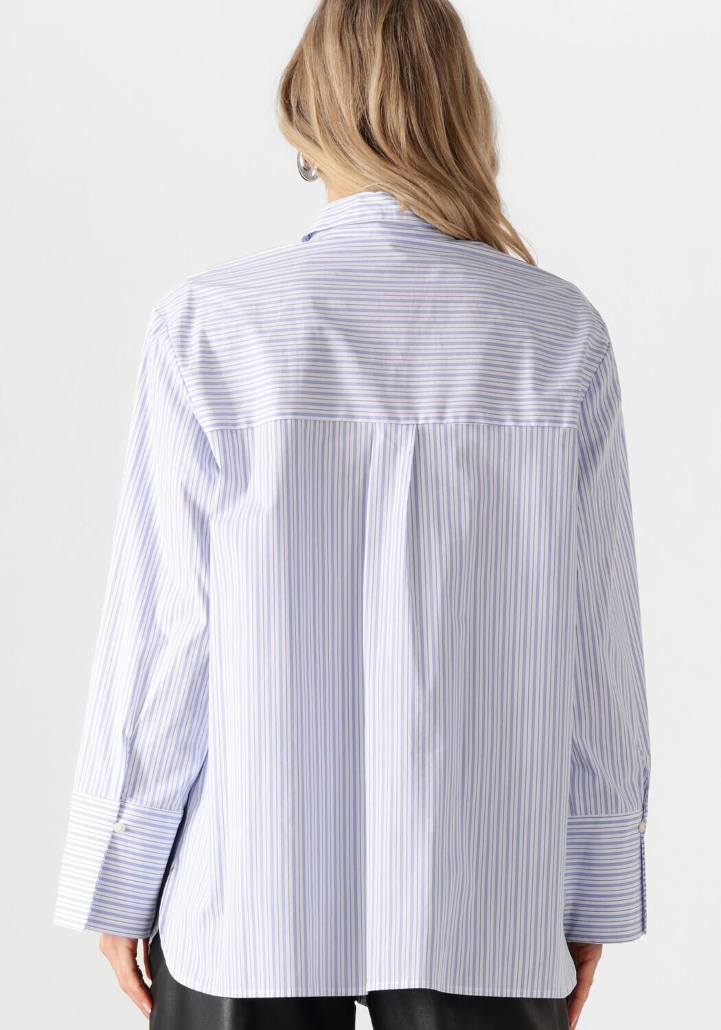 NEO NOIR Dames Blouses Dita Mini Stripe Shirt Lichtblauw