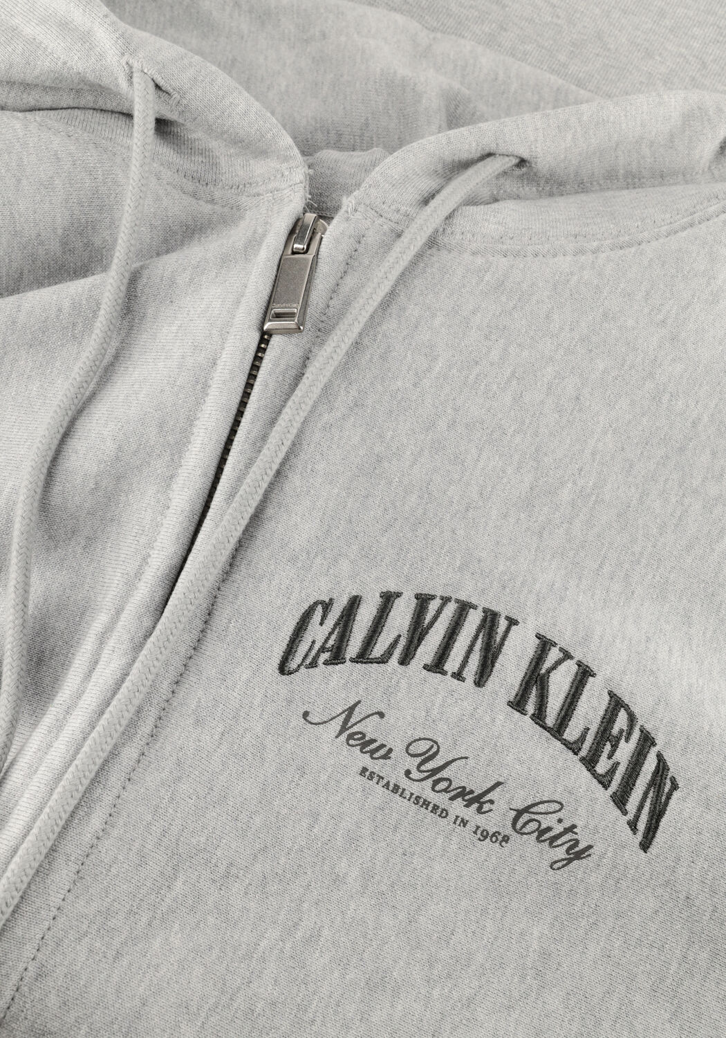Lichtgrijze CALVIN KLEIN Sweater LS PREMIUM TERRY CALVIN COLLEGIA - large