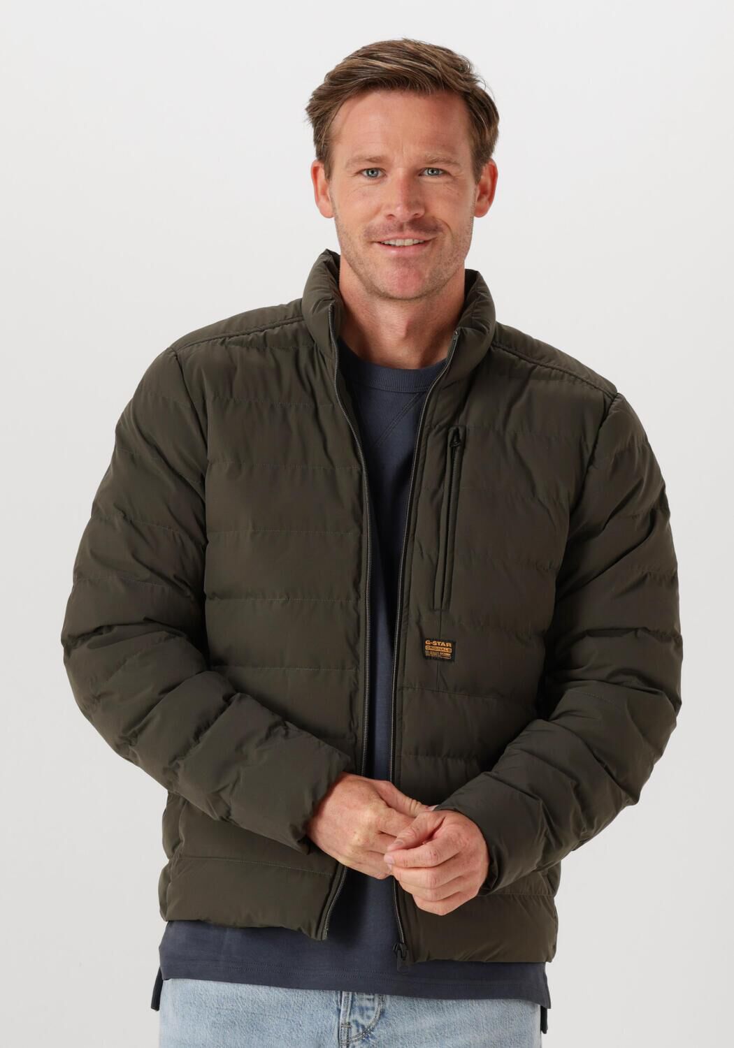G-STAR RAW Heren Jassen Foundation Liner Jkt Grijs