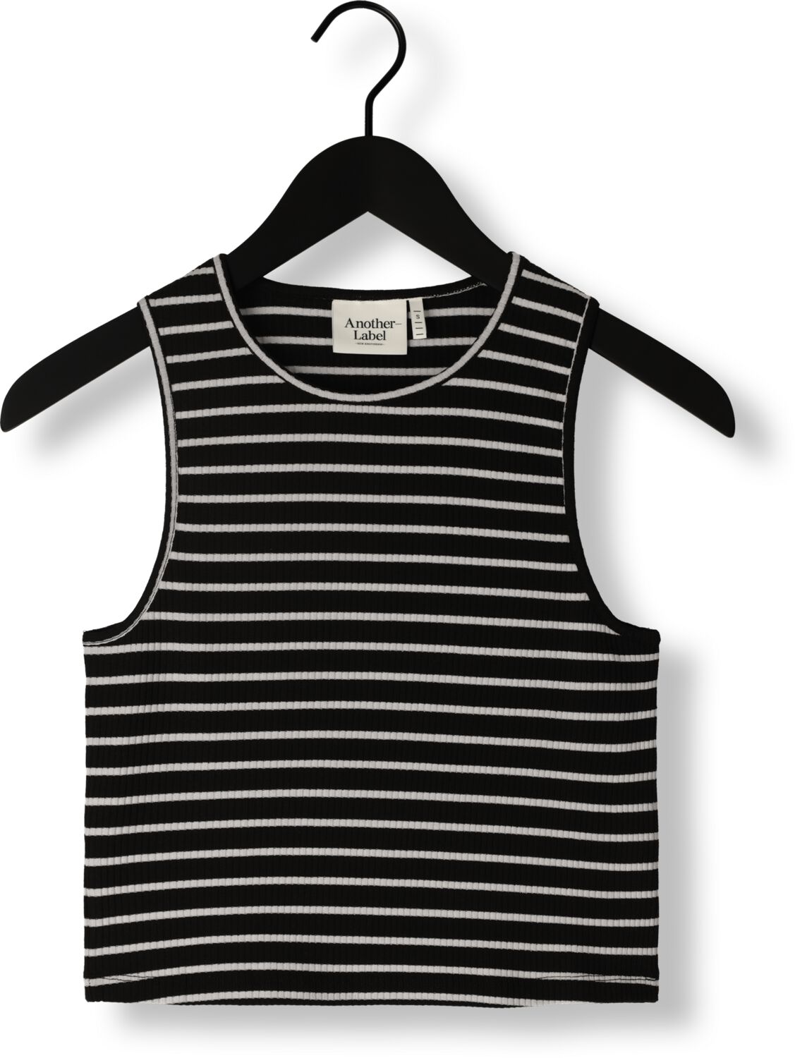 ANOTHER LABEL Dames Tops & T-shirts Abelia Stripe Top S l Zwart