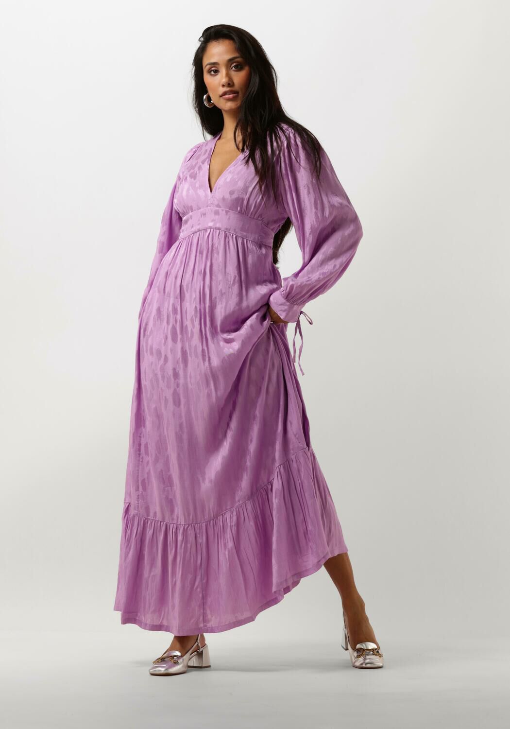 Lila jurk lang clearance